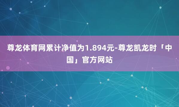 尊龙体育网累计净值为1.894元-尊龙凯龙时「中国」官方网站