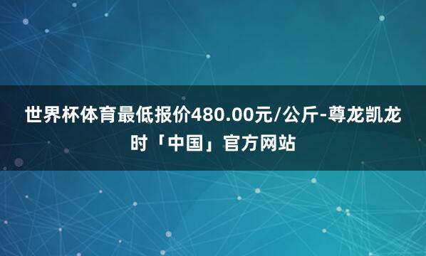 世界杯体育最低报价480.00元/公斤-尊龙凯龙时「中国」官方网站