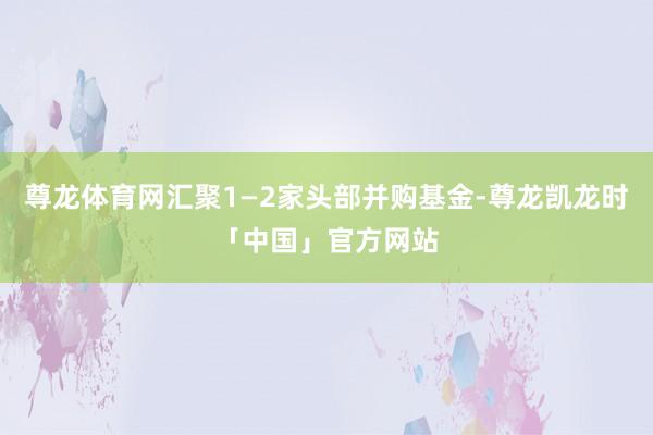 尊龙体育网汇聚1—2家头部并购基金-尊龙凯龙时「中国」官方网站