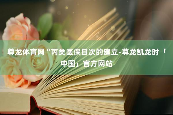 尊龙体育网“丙类医保目次的建立-尊龙凯龙时「中国」官方网站