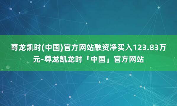 尊龙凯时(中国)官方网站融资净买入123.83万元-尊龙凯龙时「中国」官方网站