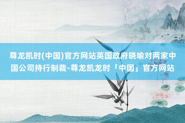 尊龙凯时(中国)官方网站英国政府晓喻对两家中国公司持行制裁-尊龙凯龙时「中国」官方网站